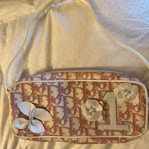Dior Vintage Trotter Monogram Pink Floral Handbag (small)